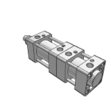 ACM-TS - Mittlerer Luftzylinder / doppeltwirkend / Mehrhub, einfache Kolbenstange (TS)