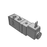 KS320S - Válvula solenoide neumática (5 puertos piloto / no lubricante)
